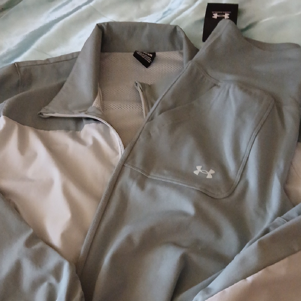 Under Armour Gray Performance Jacket Moisture-Wic… - image 1